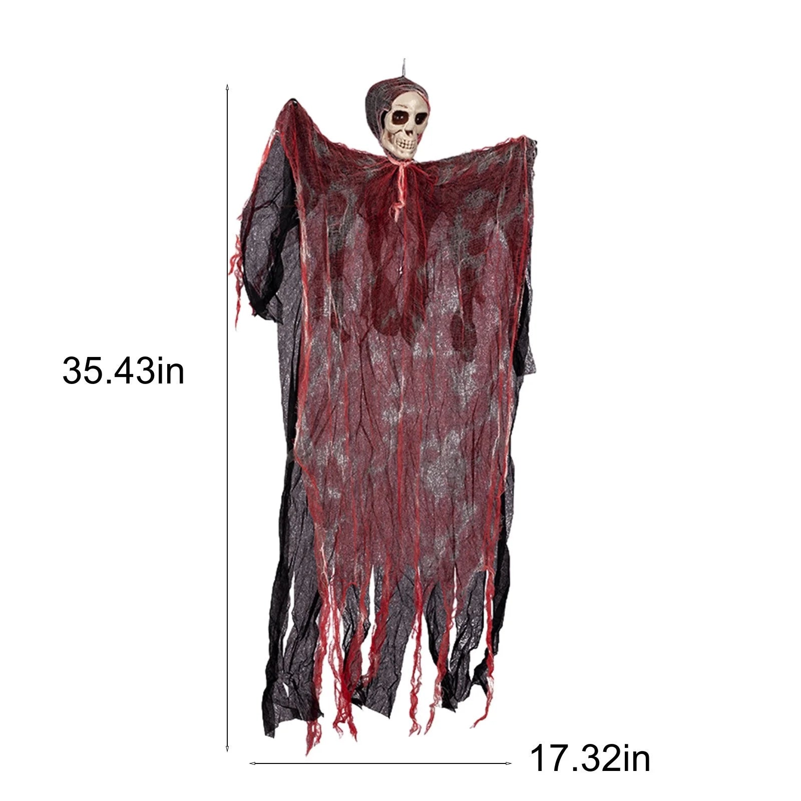 Halloweendecorations, Horror Hanging Skeleton White Gauze Hanging Halloween Props Yard Bar Garden Halloween Decorations for Party and Halloween, Decoración De Halloween