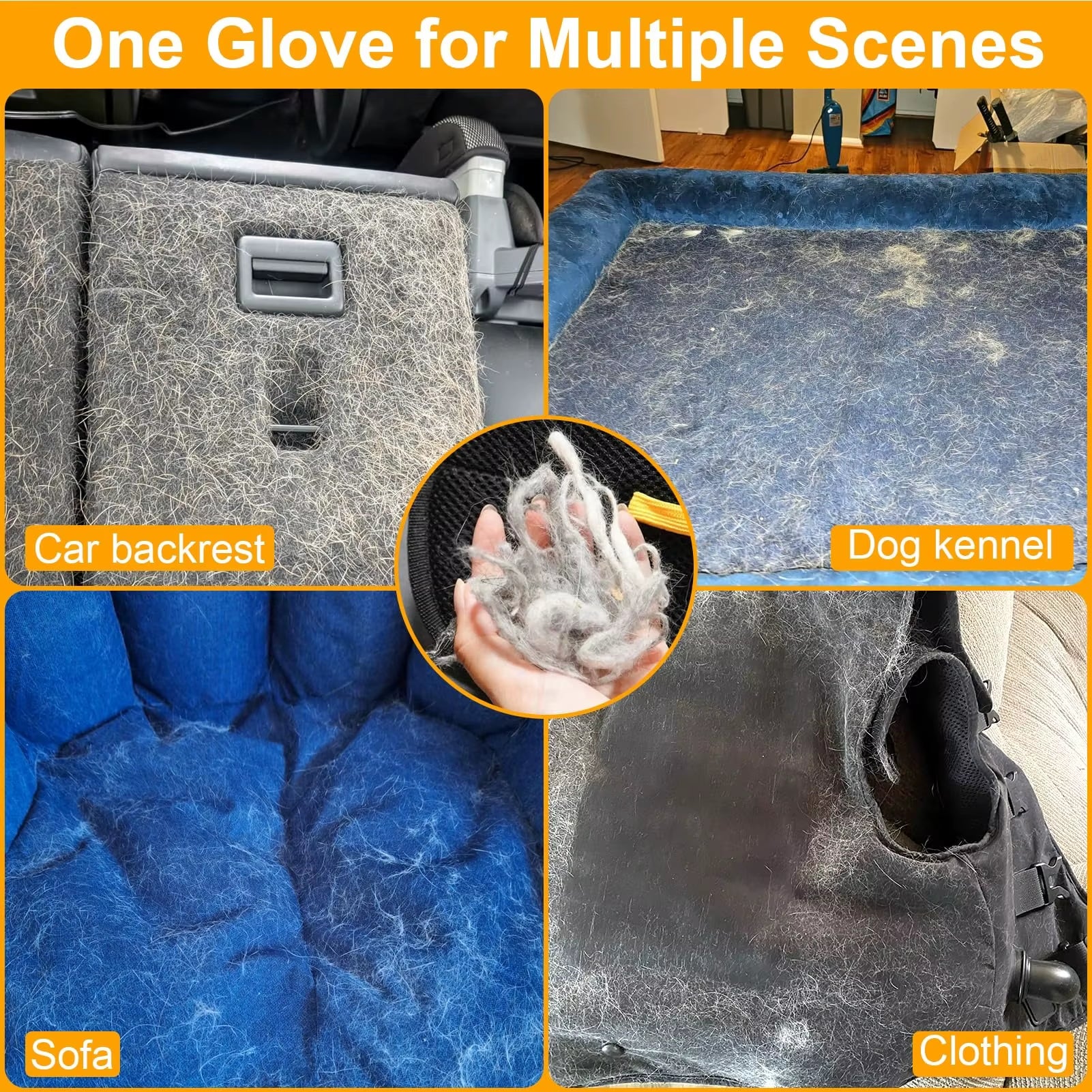 Guantes de aseo para mascotas de doble cara
