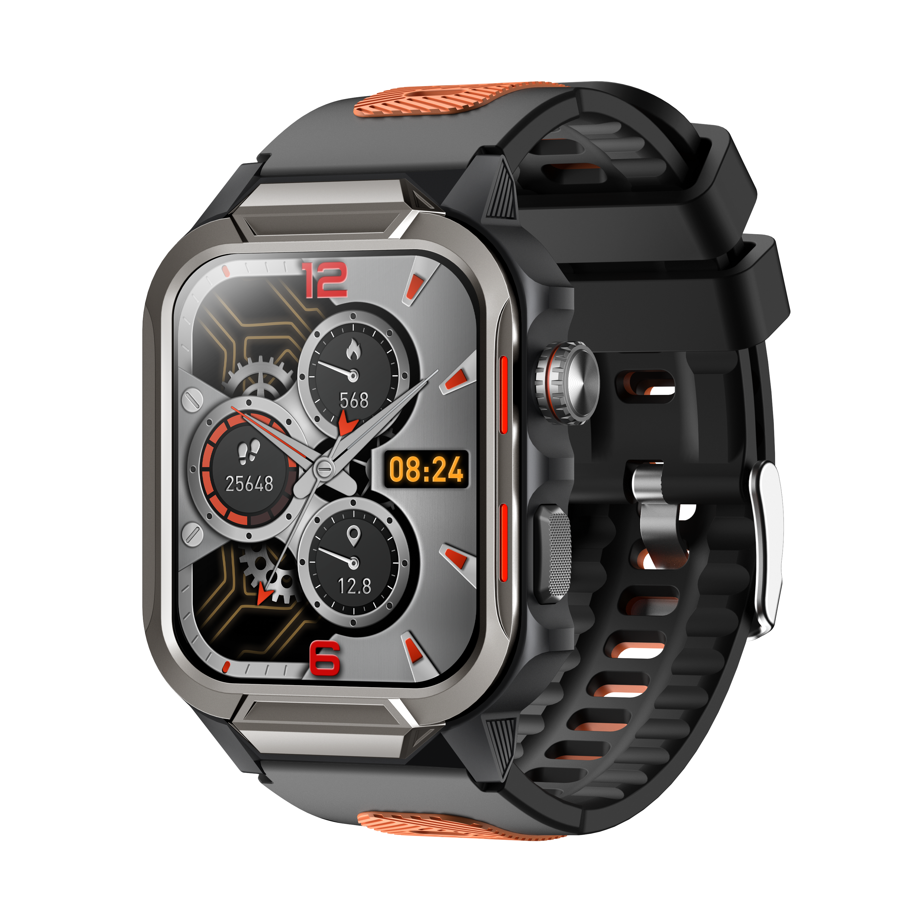 Reloj inteligente para hombre, resistente al agua hasta 3 ATM, pantalla de 1,96 pulgadas para teléfonos Android e iOS