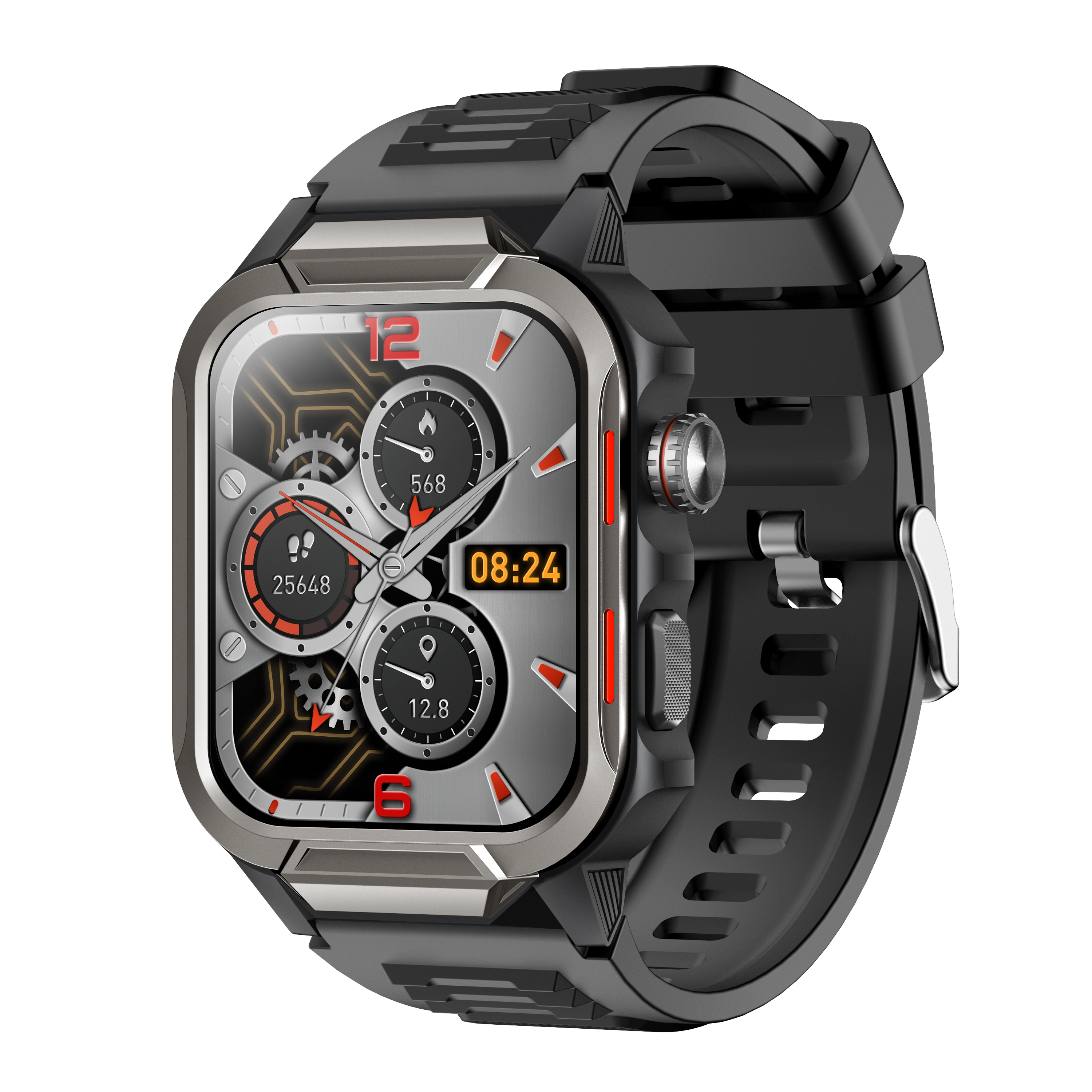 Reloj inteligente para hombre, resistente al agua hasta 3 ATM, pantalla de 1,96 pulgadas para teléfonos Android e iOS