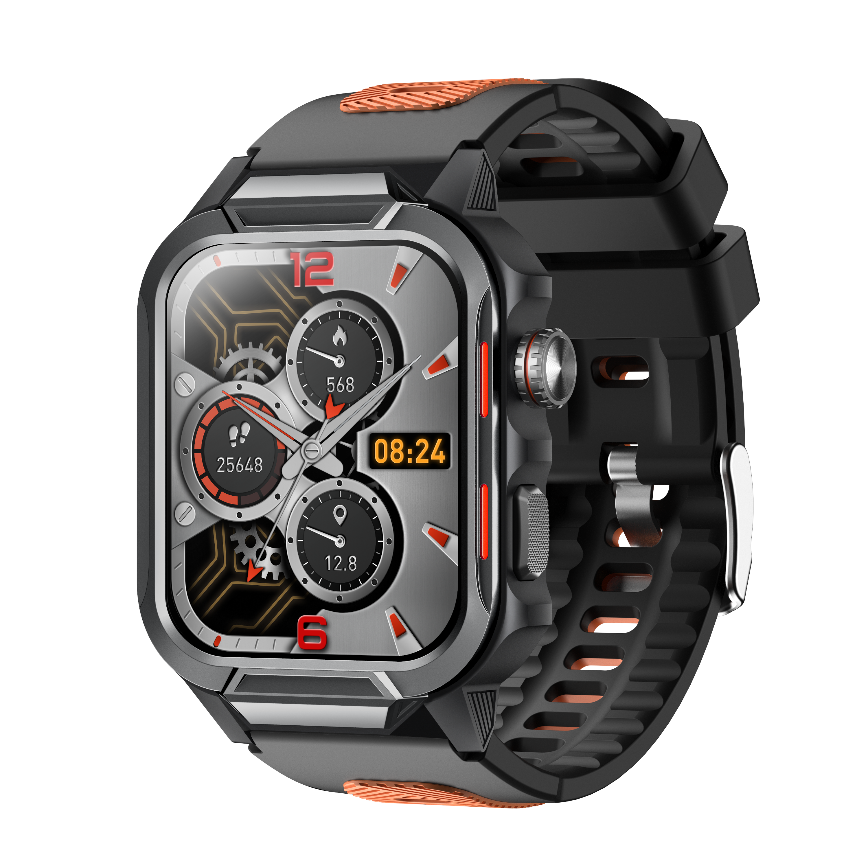 Reloj inteligente para hombre, resistente al agua hasta 3 ATM, pantalla de 1,96 pulgadas para teléfonos Android e iOS