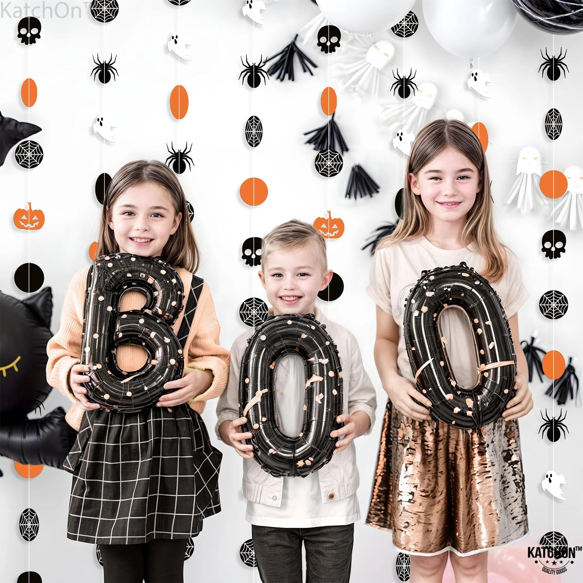 Orange and Black Halloween Garland and Pumpkin Garland, Halloween Decorations