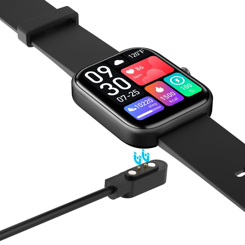 El mejor reloj inteligente Android/iPhone para personas mayores (2025): reloj inteligente con pantalla táctil HD de 2", presión arterial, llamadas Bluetooth, monitor de actividad física, monitor de salud, monitor de ritmo cardíaco y sueño.