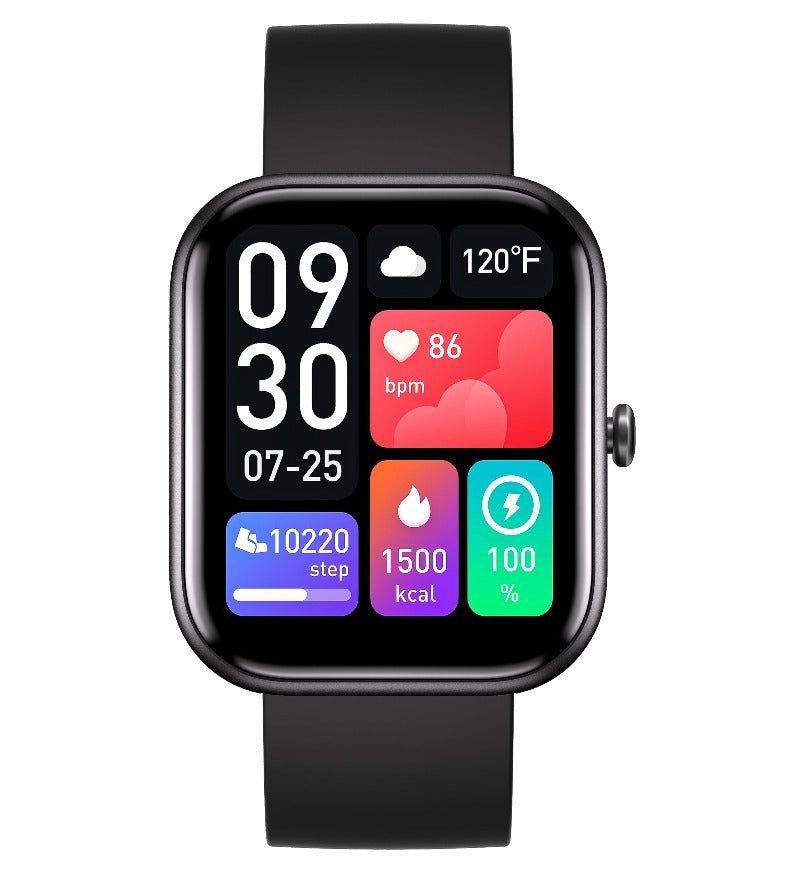 El mejor reloj inteligente Android/iPhone para personas mayores (2025): reloj inteligente con pantalla táctil HD de 2", presión arterial, llamadas Bluetooth, monitor de actividad física, monitor de salud, monitor de ritmo cardíaco y sueño.