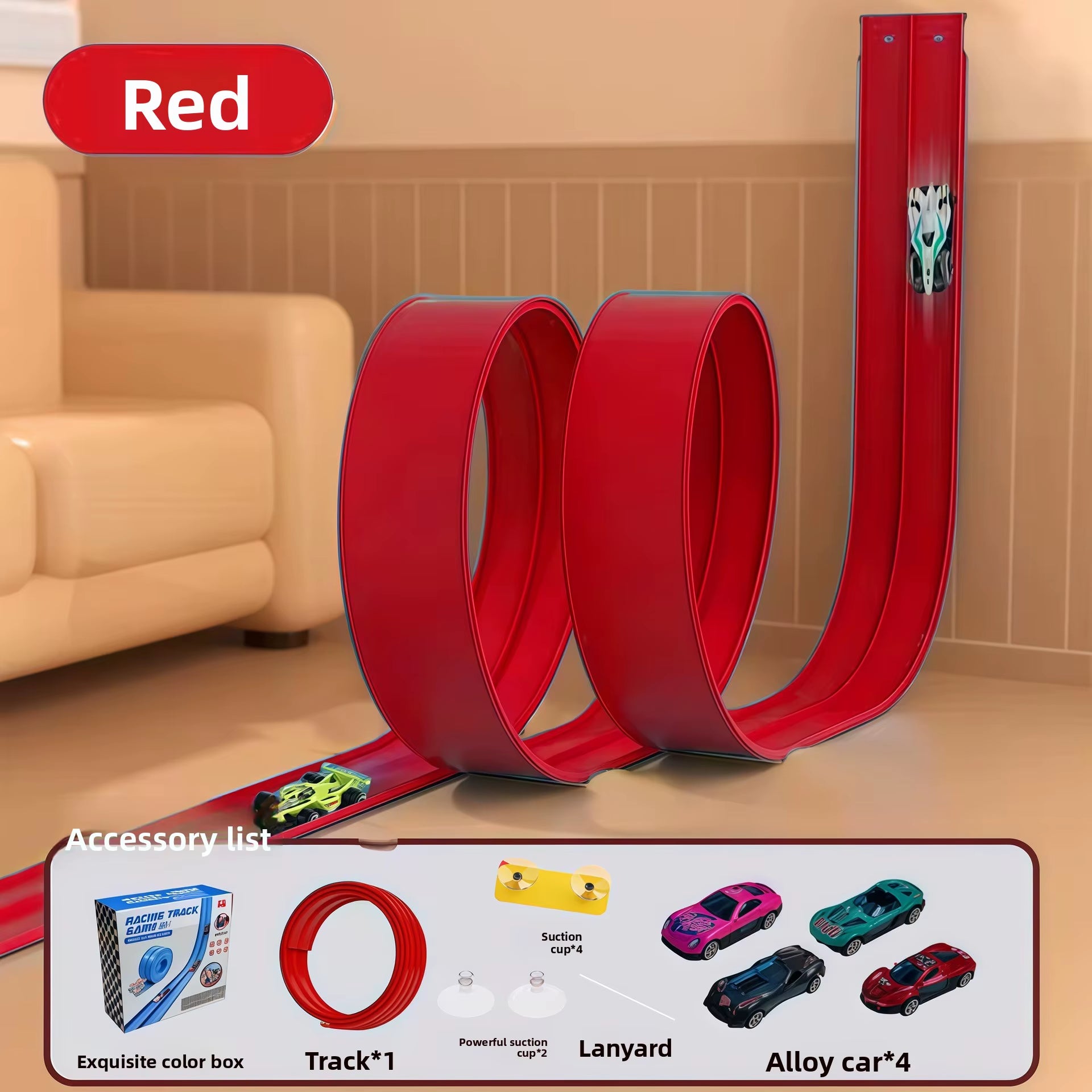 Flexible Race Track Children Toys DIY Double-Track Racing Car Ramp Track