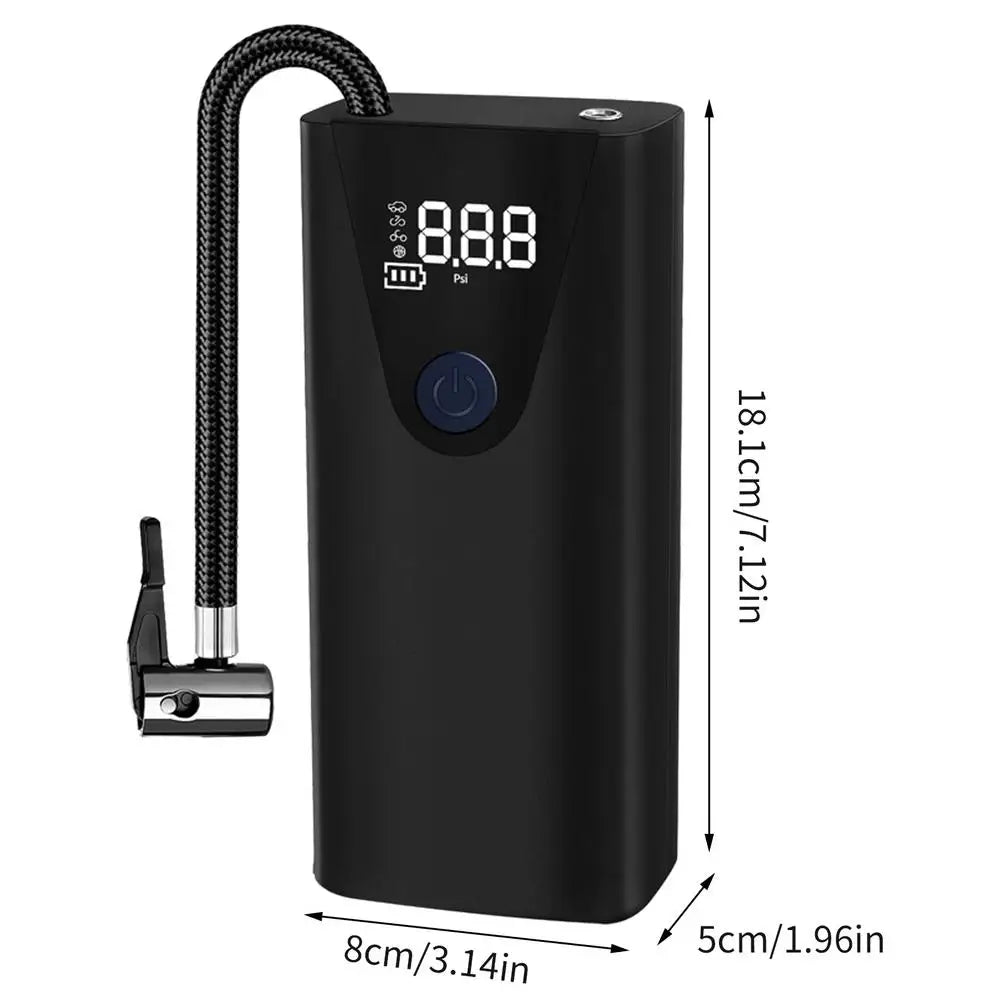Inflador de neumáticos portátil para coche, bomba de aire recargable, compresor de aire para neumáticos de bicicleta