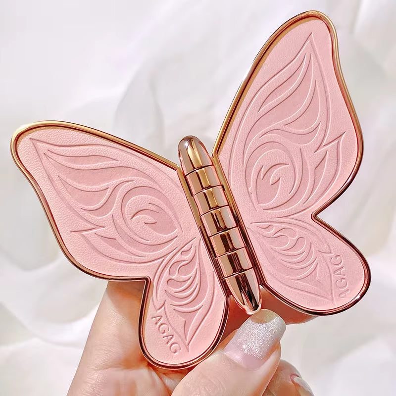 Paleta de sombras de ojos con diseño de mariposa, fácil de colorear, brillo, maquillaje mate, maquillaje para mujeres