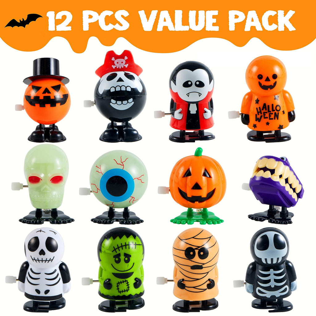 12 Pcs Halloween Wind up Toys for Kids,Halloween.