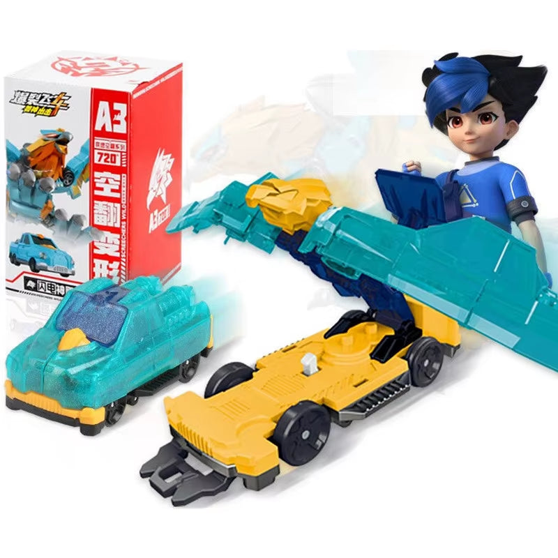 Figuras de acción con explosión, velocidad, vuelo, deformación, coche, ataque de bestia, captura, volteretas, transformación, juguetes para niños