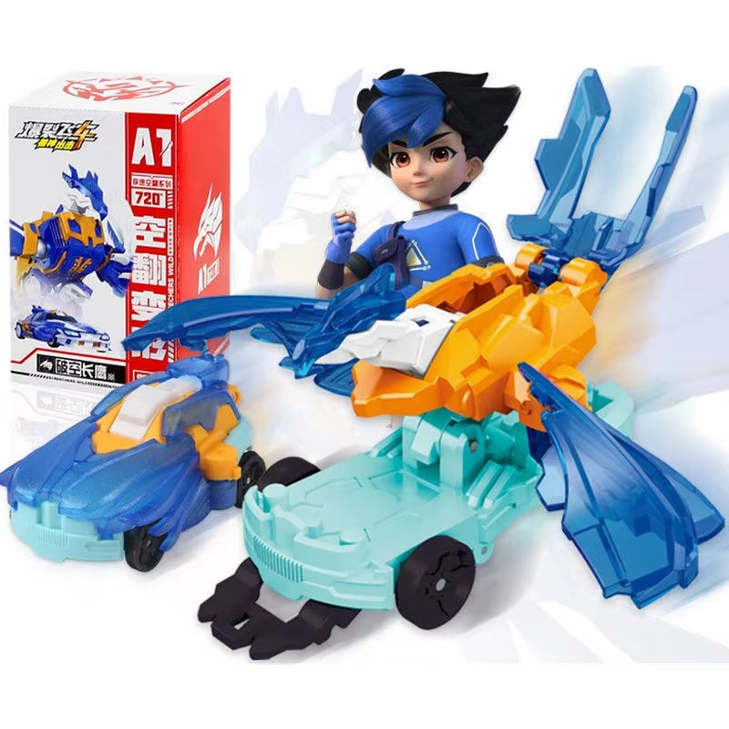 Figuras de acción con explosión, velocidad, vuelo, deformación, coche, ataque de bestia, captura, volteretas, transformación, juguetes para niños