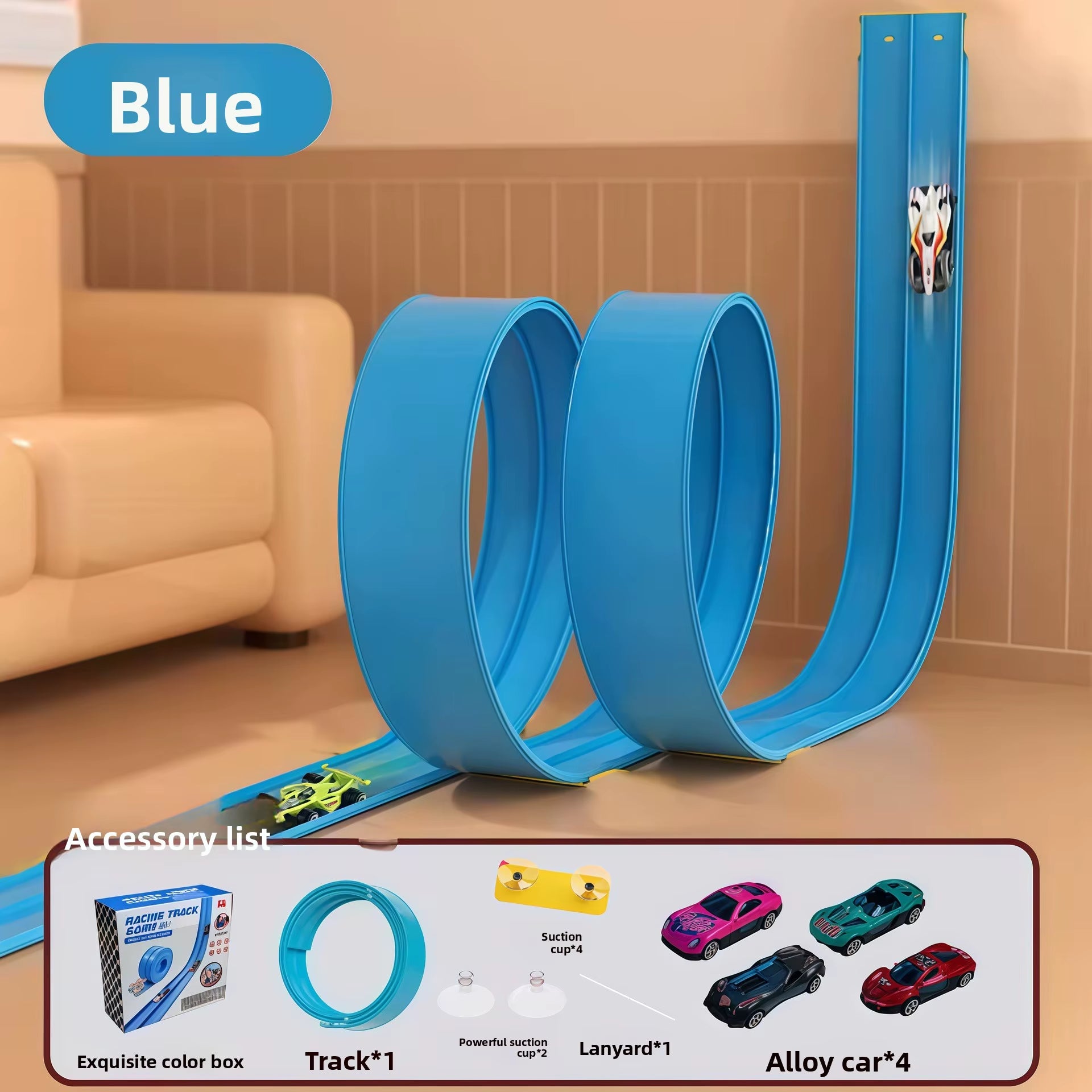 Flexible Race Track Children Toys DIY Double-Track Racing Car Ramp Track