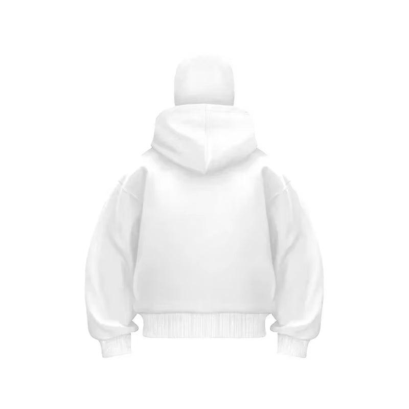 Sudadera con capucha doble, máscara con capucha para hombre, cremallera, ropa deportiva