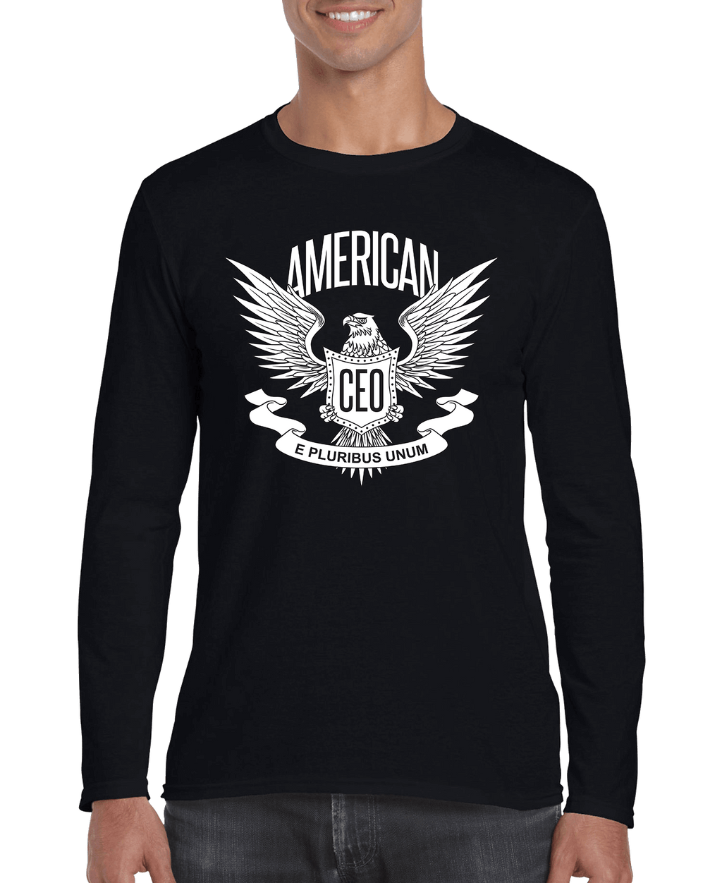 Camisa de manga larga para hombre American CEO Patriotic Eagle