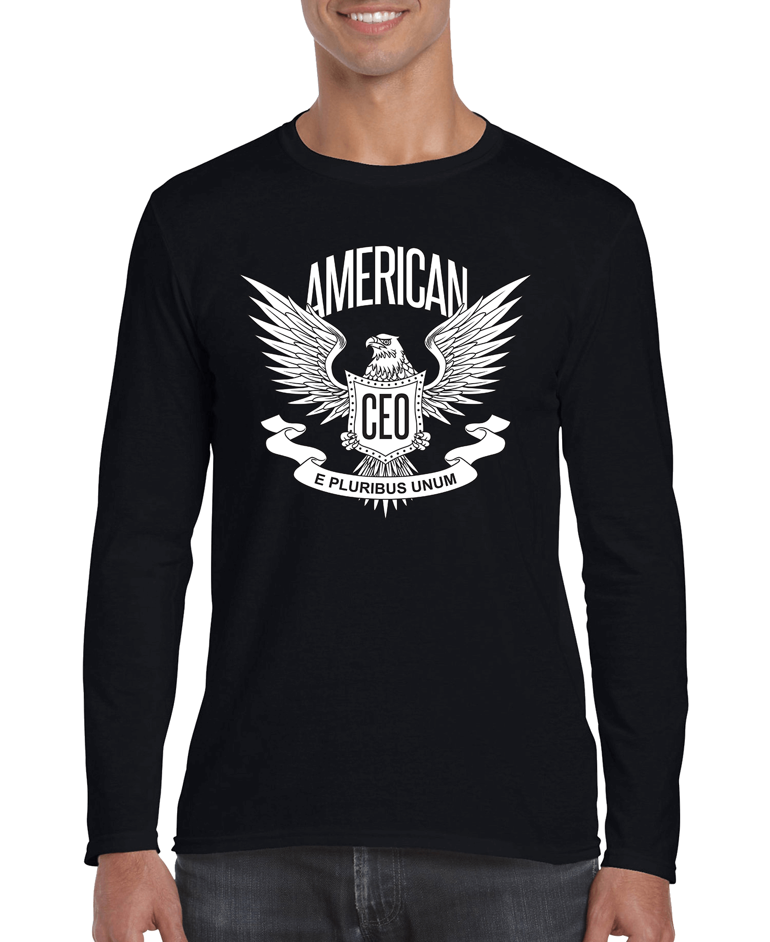 Camisa de manga larga para hombre American CEO Patriotic Eagle