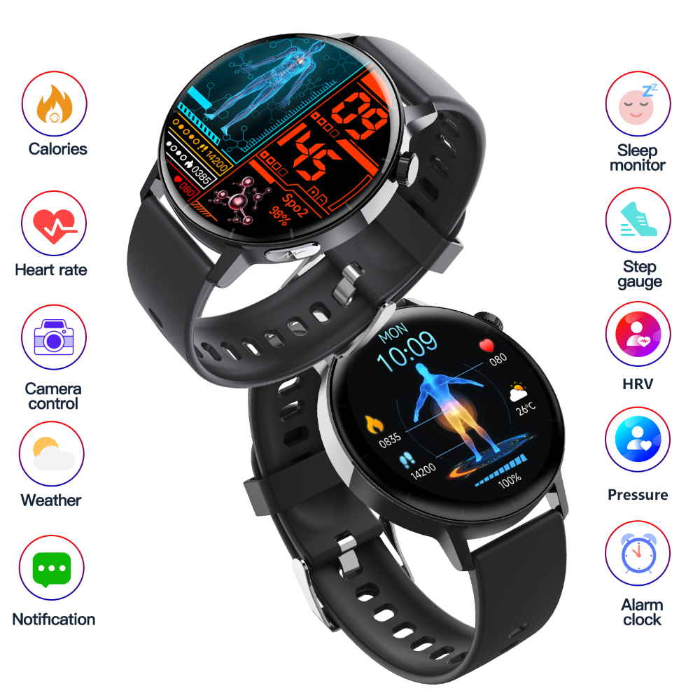 Reloj inteligente con monitor de ECG y análisis de componentes sanguíneos.