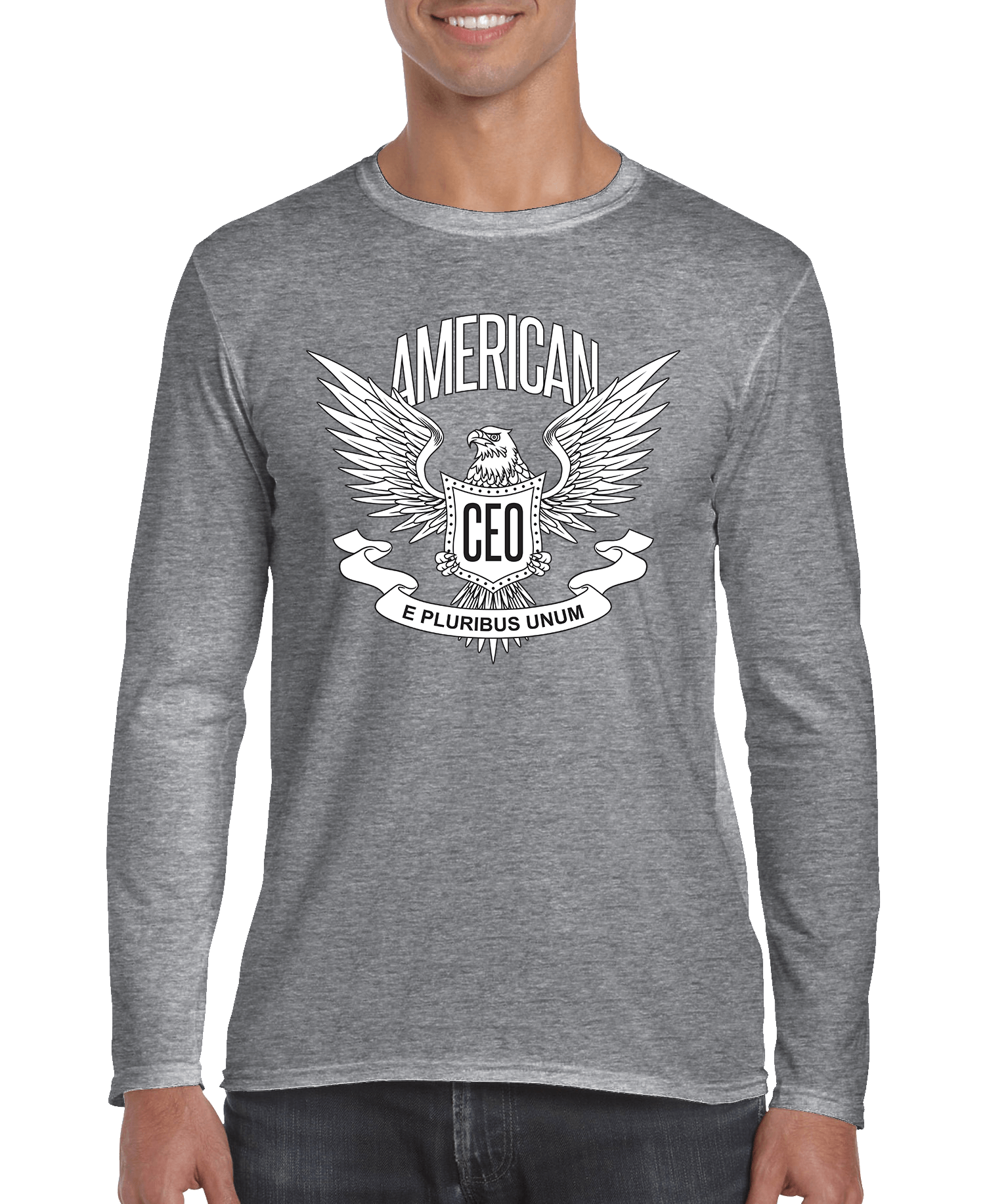 Camisa de manga larga para hombre American CEO Patriotic Eagle