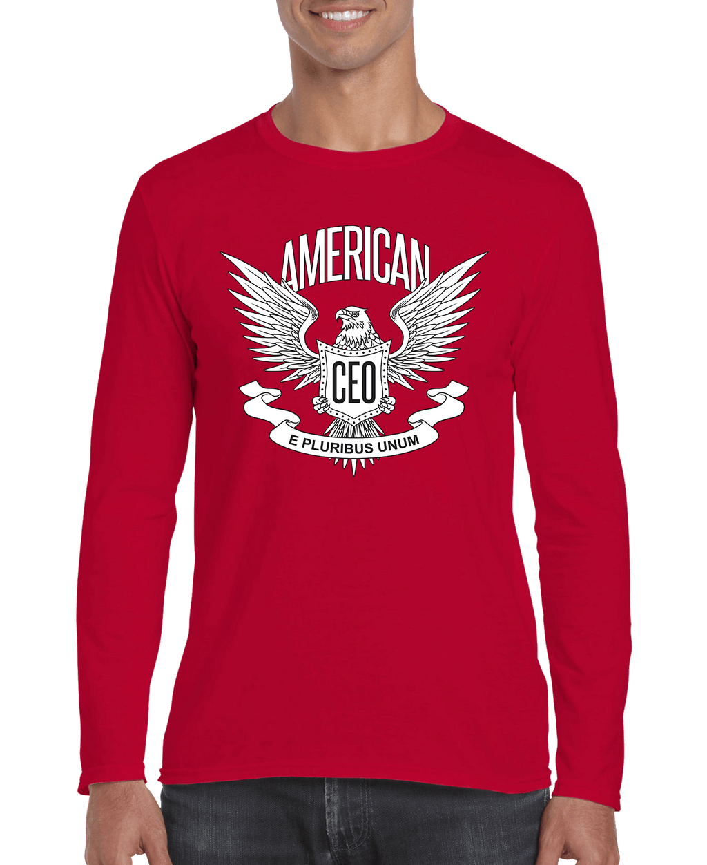 Camisa de manga larga para hombre American CEO Patriotic Eagle
