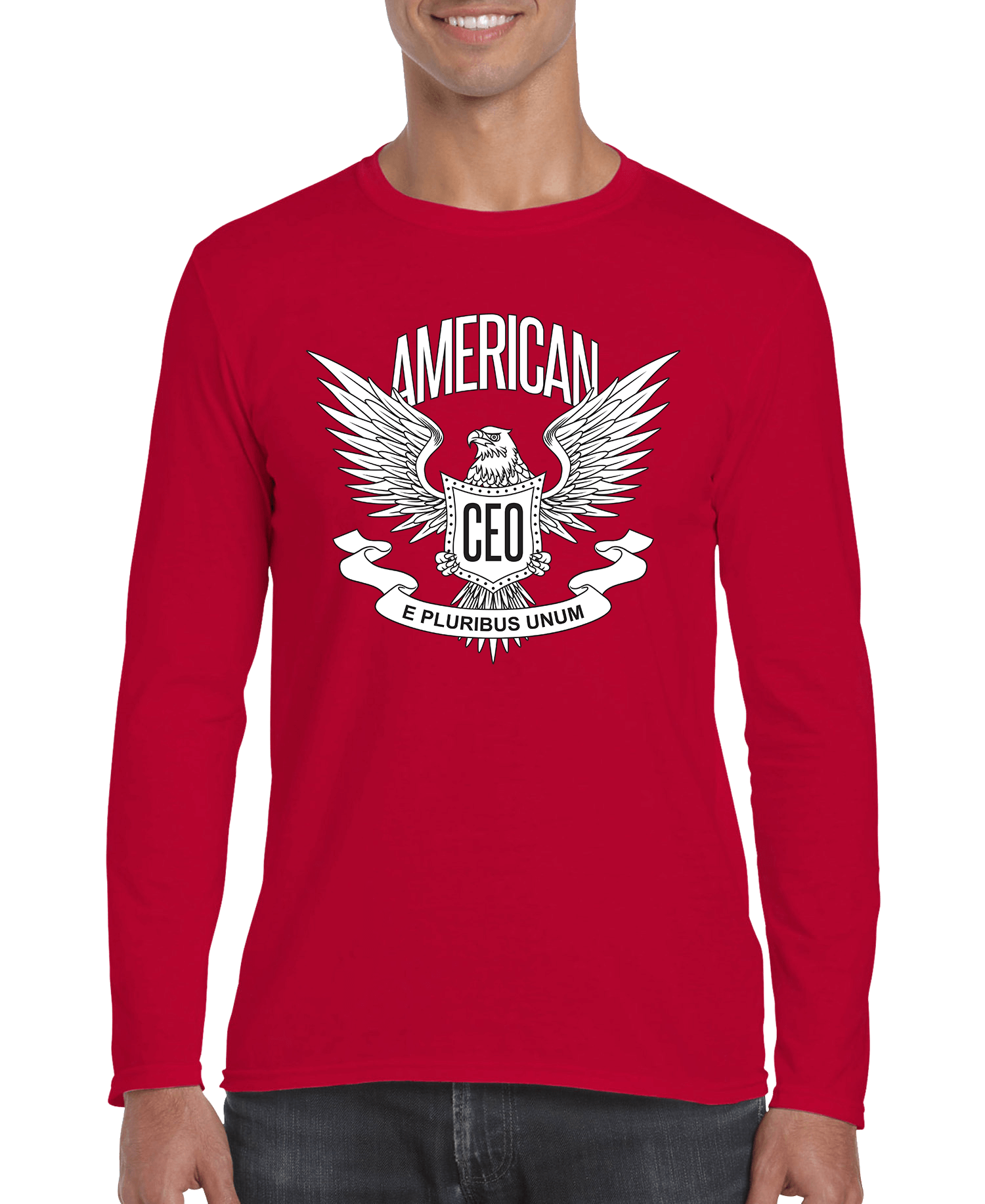 Camisa de manga larga para hombre American CEO Patriotic Eagle