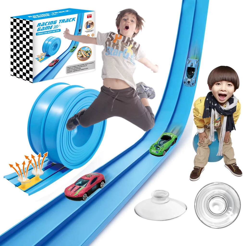 Flexible Race Track Children Toys DIY Double-Track Racing Car Ramp Track