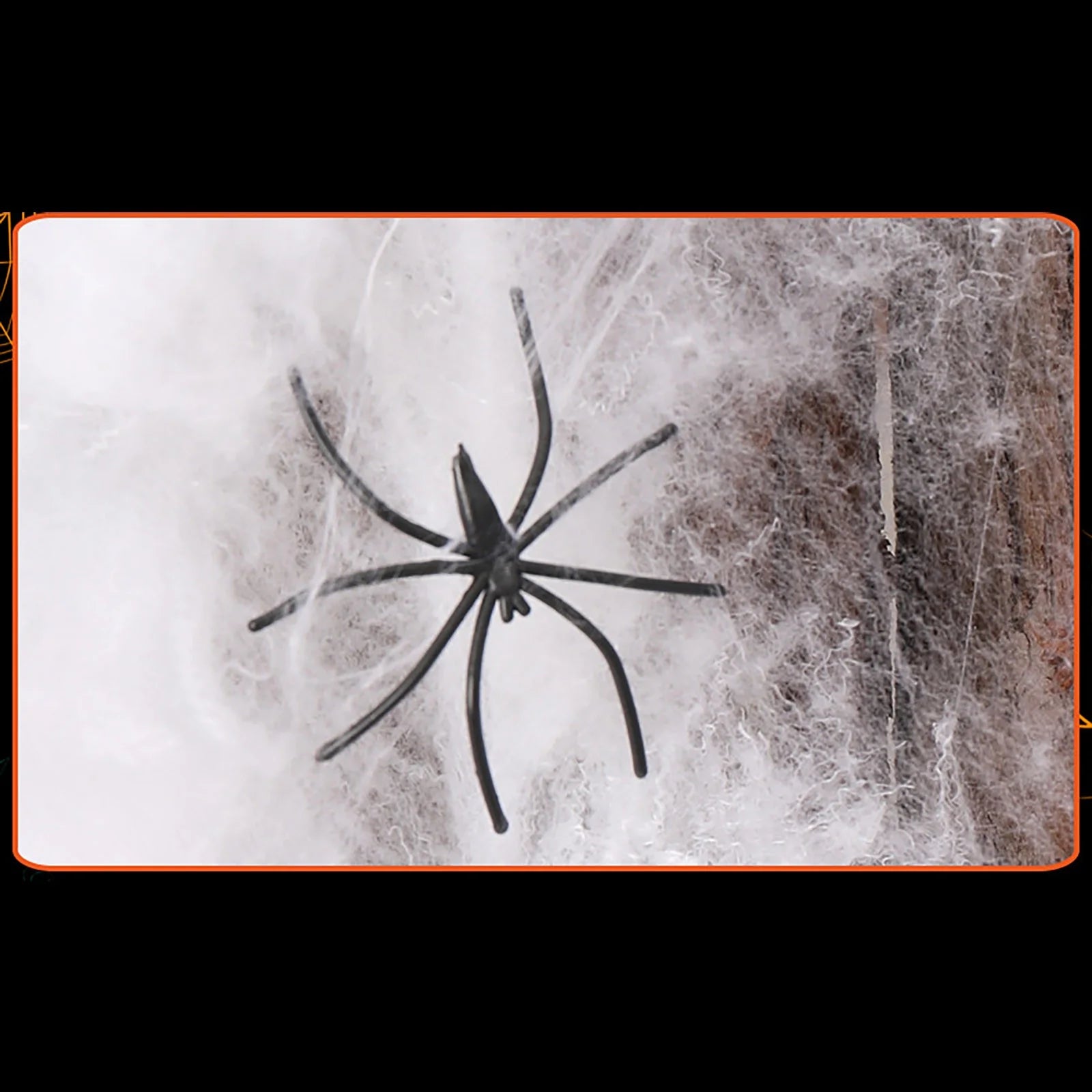 Halloween Spider  Decorations, with 2 Black Fake Spiders, Outdoor Large Stretch Spider Cobwebs Indoor White Halloween Decorations