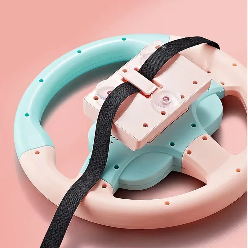 Kids Steering Wheel for Backseat Simulated Driving Steering Wheel Toy with Light Music 