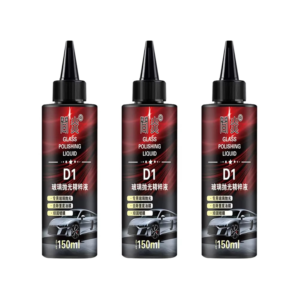 Pasta pulidora de vidrio de 150 ml, para parabrisas de automóviles, ventanas del hogar, limpiador de brillo duradero.