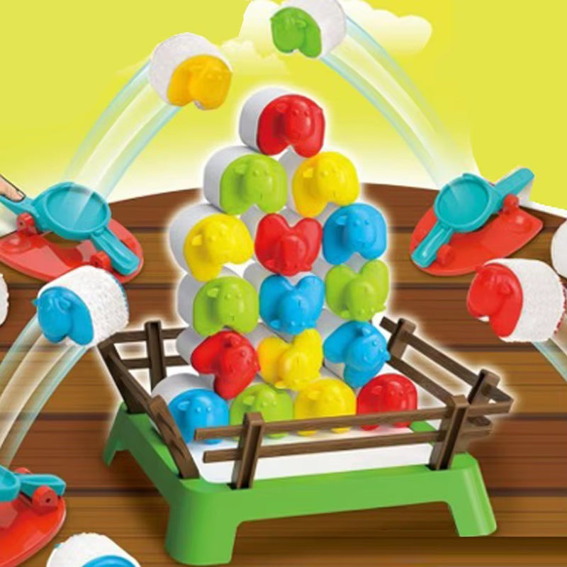 Nuevo y exclusivo juego de catapulta de escritorio Crazy Sheep, rompecabezas interactivo
