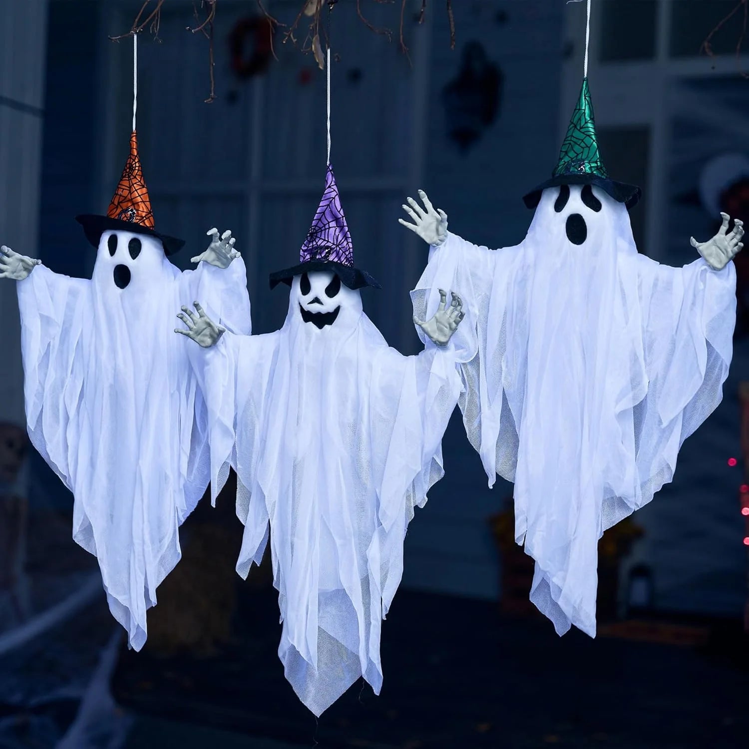 3 Packs Hanging Ghost Halloween Decorations 