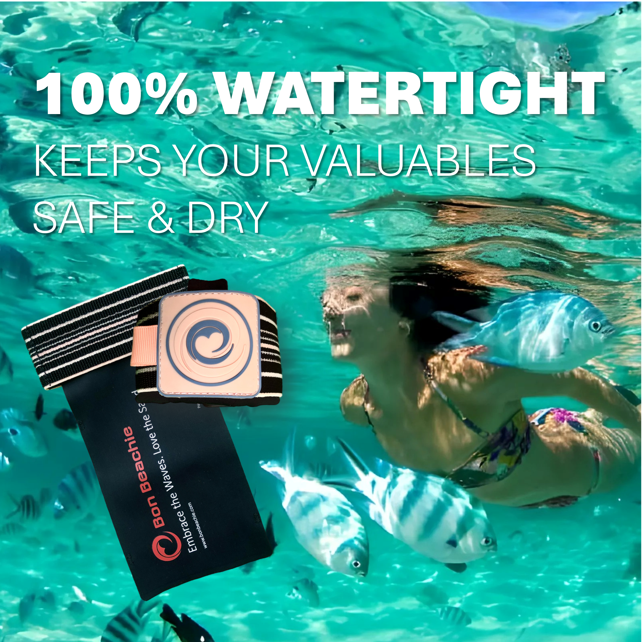 Estuche impermeable para teléfono con pulsera