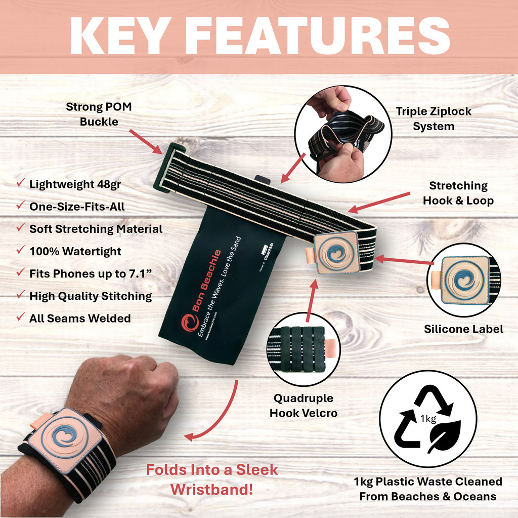 Estuche impermeable para teléfono con pulsera